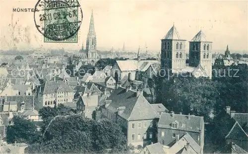 AK / Ansichtskarte Muenster_Westfalen Stadtblick Kirchen Muenster_Westfalen