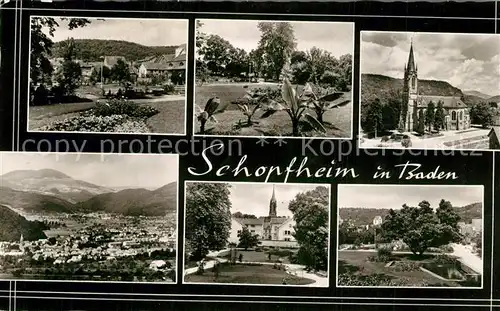 AK / Ansichtskarte Schopfheim Panorama Teilansichten Kirche Schopfheim