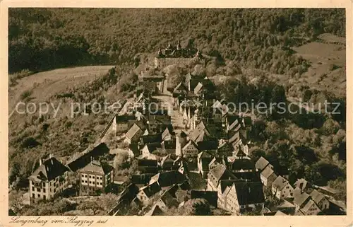 AK / Ansichtskarte Langenburg_Wuerttemberg Fliegeraufnahme Langenburg Wuerttemberg