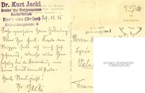 AK / Ansichtskarte Karlsruhe_Baden Schlossturm Karlsruhe_Baden