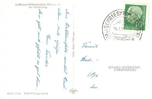 AK / Ansichtskarte Wilhelmsfeld Panorama Wilhelmsfeld