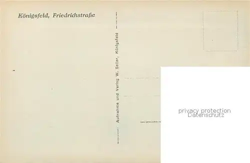 AK / Ansichtskarte Koenigsfeld_Schwarzwald Friedrichstrasse Koenigsfeld Schwarzwald