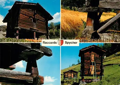 AK / Ansichtskarte Wallis_Valais_Kanton Walliser Spycher Raccards valaisans Wallis_Valais_Kanton