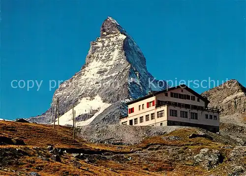 AK / Ansichtskarte Zermatt_VS Hotel Schwarzsee Matterhorn Walliser Alpen Zermatt_VS