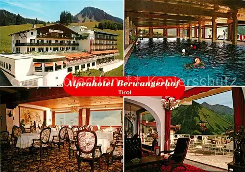 AK / Ansichtskarte Berwang_Tirol Alpenhotel Berwangerhof Restaurant Terrasse Hallenbad Berwang Tirol