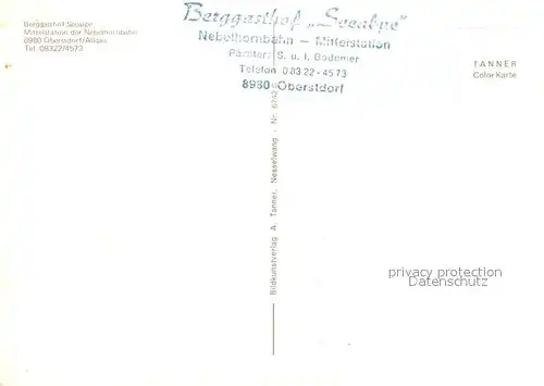 AK / Ansichtskarte Oberstdorf Berggasthof Seealpe Winterpanorama Bergwelt Oberstdorf