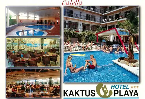 AK / Ansichtskarte Calella_de_la_Costa Hotel Kaktus Playa Restaurant Swimming Pool Calella_de_la_Costa