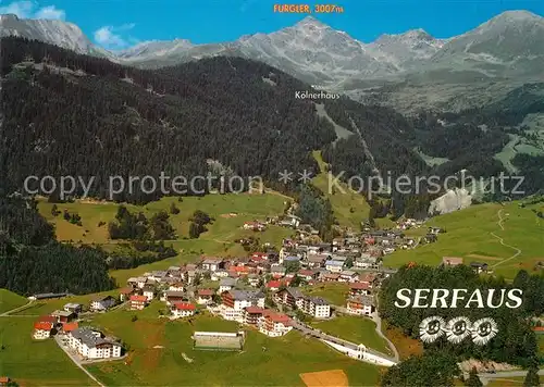 AK / Ansichtskarte Serfaus_Tirol Fliegeraufnahme Seilbahn zum Koelner Haus Serfaus Tirol
