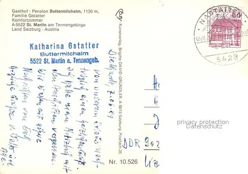 AK / Ansichtskarte St_Martin_Tennengebirge Buttermilchalm Gasthof Pension St_Martin_Tennengebirge