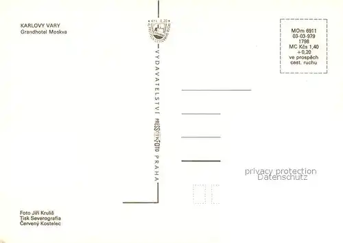 AK / Ansichtskarte Karlovy_Vary Grandhotel Moskva Karlovy Vary