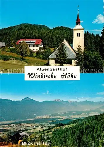 AK / Ansichtskarte St_Stefan_Gailtal Alpengasthof Windische Hoehe Kirche St_Stefan_Gailtal