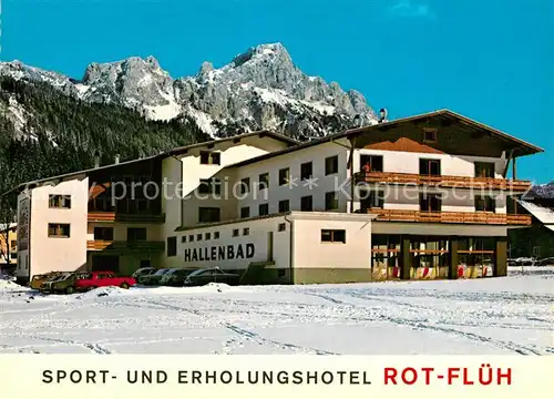 AK / Ansichtskarte Haldensee Sport Erholungshotel Rot Flueh Winter Haldensee