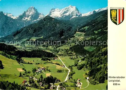 AK / Ansichtskarte Hinterstoder Hinterstoder Loigistal Fliegeraufnahme Hinterstoder