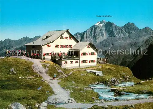 AK / Ansichtskarte Regensburgerhuette Panorama Habicht Regensburgerhuette