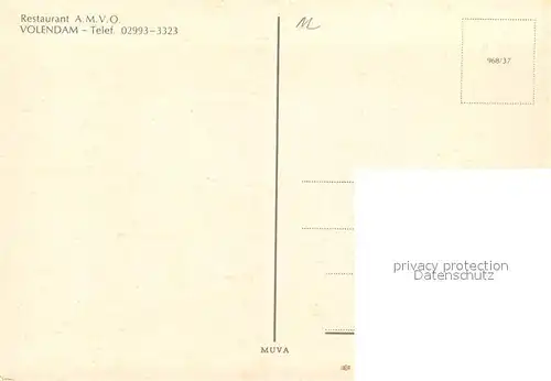AK / Ansichtskarte Vollendam Restaurant AMVO Vollendam
