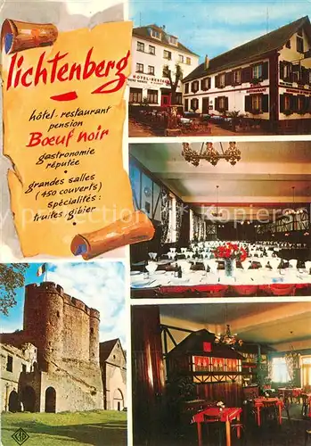 AK / Ansichtskarte Lichtenberg_Vosges_Region Hotel Restaurant du Boeuf Noir 