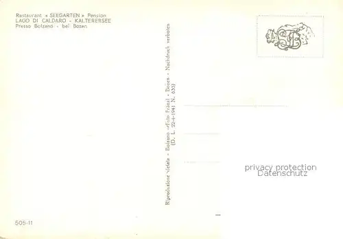 AK / Ansichtskarte Presso Restaurant Pension Seegarten Presso