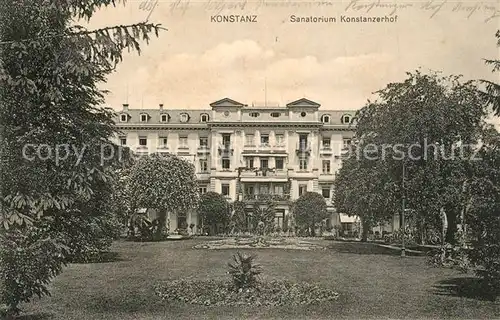 AK / Ansichtskarte Konstanz_Bodensee Sanatorium Konstanzerhof Konstanz_Bodensee
