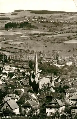 AK / Ansichtskarte Schotten_Hessen Panorama Kirche Schotten Hessen