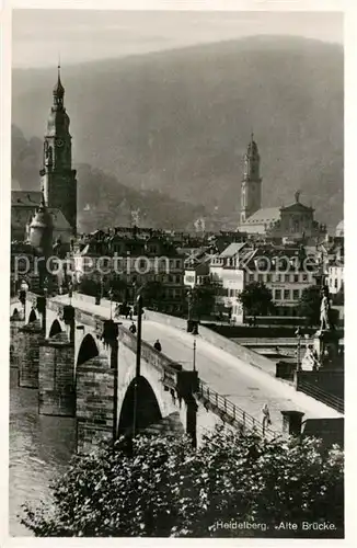 AK / Ansichtskarte Heidelberg_Neckar Alte Bruecke Heidelberg Neckar