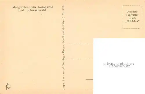 AK / Ansichtskarte Koenigsfeld_Schwarzwald Margaretenheim Schulzimmer Koenigsfeld Schwarzwald