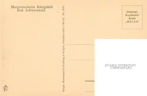 AK / Ansichtskarte Koenigsfeld_Schwarzwald Margaretenheim Ein kleiner Sommergast Koenigsfeld Schwarzwald