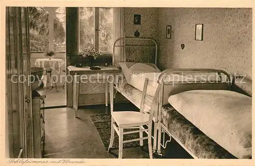 AK / Ansichtskarte Koenigsfeld_Schwarzwald Margaretenheim Schlafzimmer mit Veranda Koenigsfeld Schwarzwald