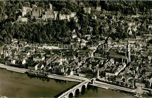 AK / Ansichtskarte Heidelberg_Neckar Blick vom Philosophenweg auf Schloss und Stadt Heidelberg Neckar