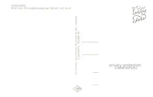 AK / Ansichtskarte Heidelberg_Neckar Blick vom Philosophenweg auf Schloss und Stadt Heidelberg Neckar