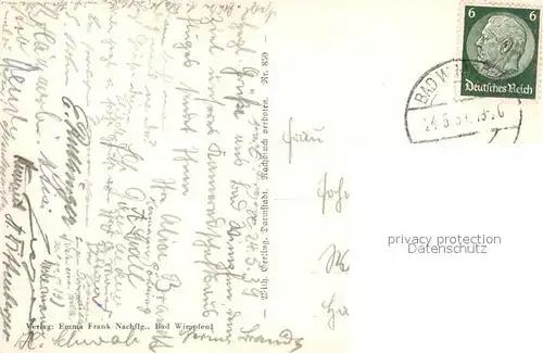 AK / Ansichtskarte Bad_Wimpfen Schlossturm Bad_Wimpfen