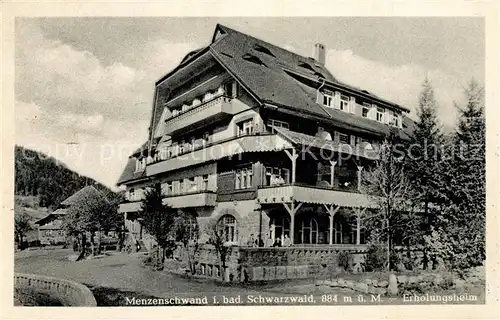 AK / Ansichtskarte Menzenschwand Erholungsheim Menzenschwand