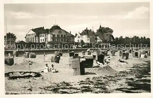 AK / Ansichtskarte Travemuende_Ostseebad Strandpartie Travemuende_Ostseebad
