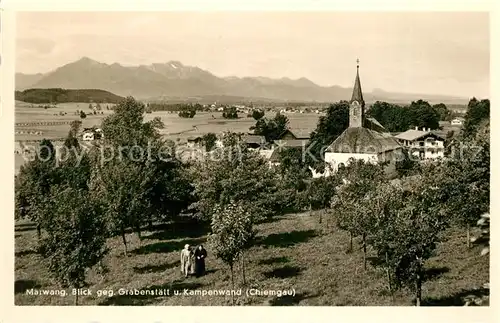 AK / Ansichtskarte Marwang mit Grabenstaett und Kampenwand Marwang