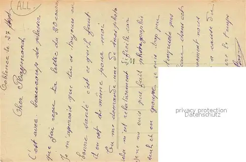 AK / Ansichtskarte Coblence_Coblenz_Koblenz Cercle du Soldat Franco Belge Coblence_Coblenz_Koblenz