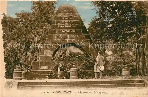 AK / Ansichtskarte Coblence_Coblenz_Koblenz Monument Marceau Coblence_Coblenz_Koblenz