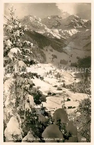 AK / Ansichtskarte Hoefle_Mittelberg mit Schafalpen Hoefle_Mittelberg