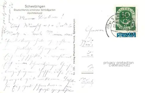 AK / Ansichtskarte Schwetzingen Schlossgarten Apollotempel Schwetzingen