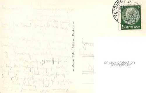 AK / Ansichtskarte Tutzing Panorama Kirche Tutzing