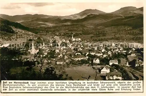 AK / Ansichtskarte Zell_Harmersbach Panorama Zell Harmersbach