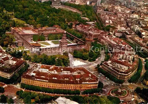 AK / Ansichtskarte Milano Fliegeraufnahme Castello Siorzesco Foro Buonaparte Milano