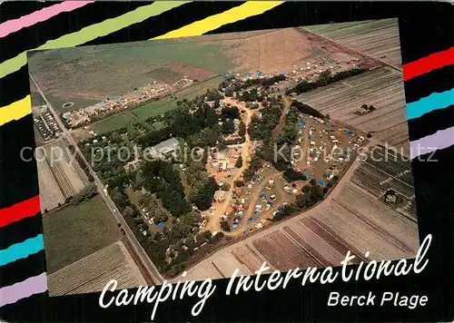 AK / Ansichtskarte Berck Plage Fliegeraufnahme Camping International Berck Plage