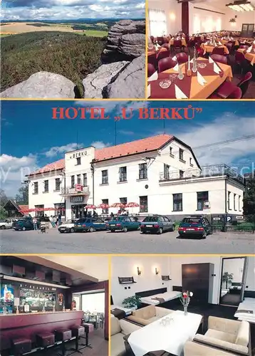 AK / Ansichtskarte Bukovice Hotel U Berku Restaurant Bar Landschaftspanorama Felsen 