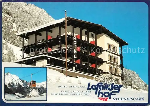 AK / Ansichtskarte Pfunds Hotel Lafairserhof im Winter Bergbahn Alpenpanorama Pfunds