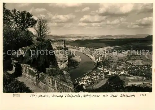 AK / Ansichtskarte Foto_Hahn_Nr. 3022 Festung K?nigstein K?nigsnase  Foto_Hahn_Nr.