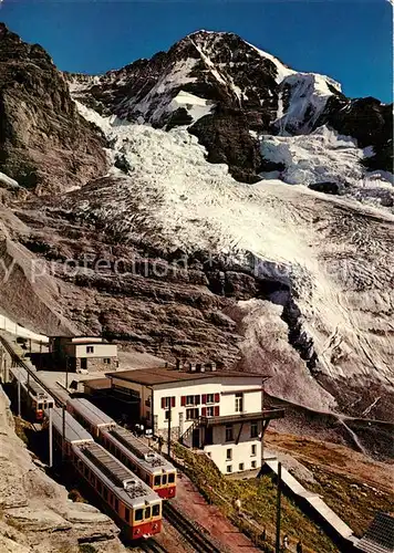 AK / Ansichtskarte Zahnradbahn Station und Hotel Eigergletscher M?nch 
