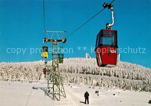 AK / Ansichtskarte Seilbahn Wurmberg Braunlage Wurmbergschanze Seilbahn