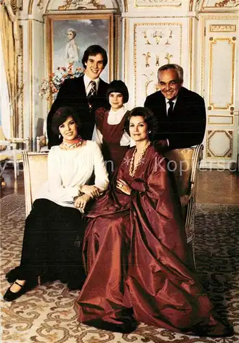 AK / Ansichtskarte Adel_Monaco Prince Souverain Princesse Grace Prince Albert Princesse Caroline et Stephanie Adel Monaco