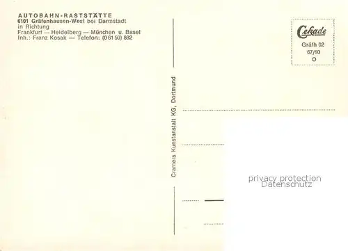 AK / Ansichtskarte Autobahn Rastst?tte Gr?fenhausen West  
