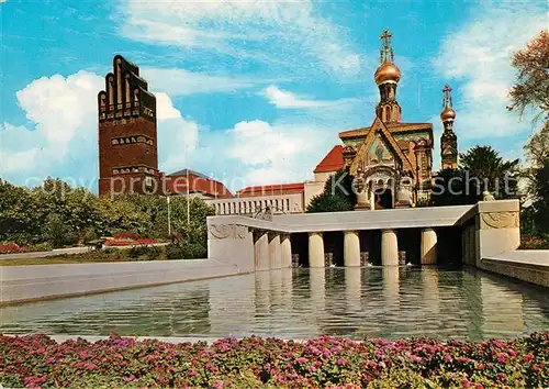 AK / Ansichtskarte Russische_Kapelle_Kirche Darmstadt Hochzeitsturm 