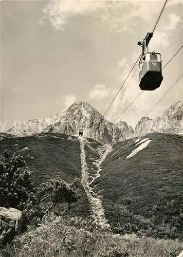 AK / Ansichtskarte Seilbahn Vysoke Tatry Lanovka na Lomnicky Stit Seilbahn